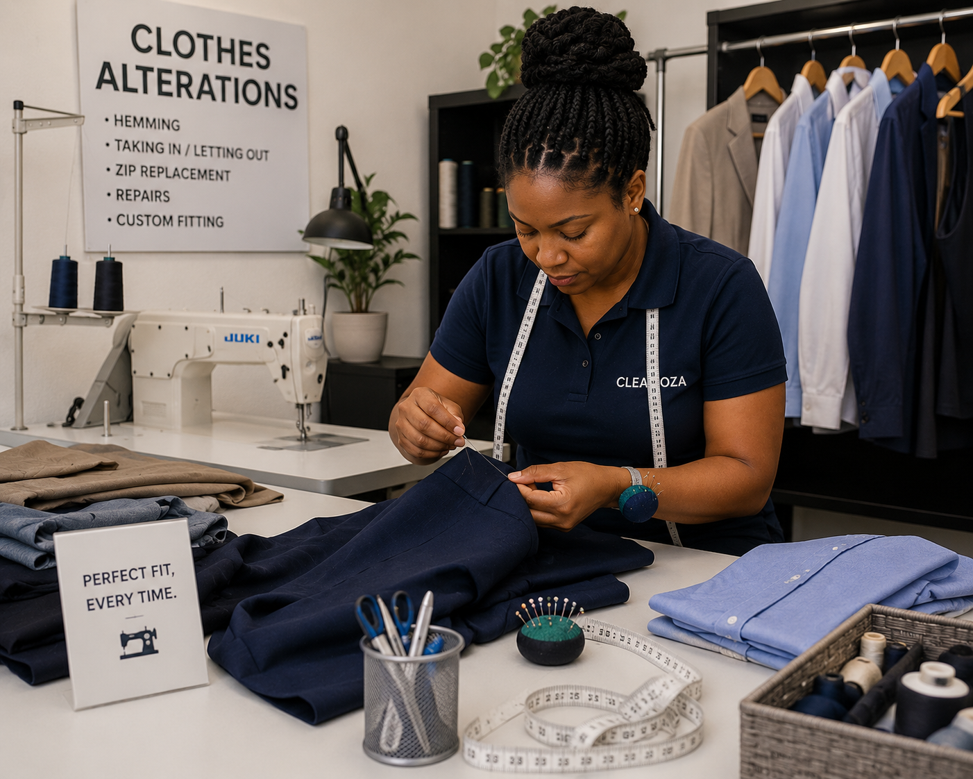 Clothes Alteration Services in Loresho | Expert Tailoring & Garment Repairs | Cleanoza Services Ltd