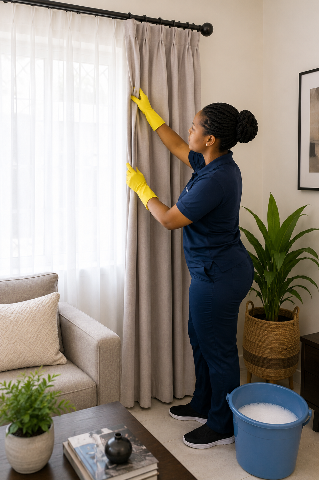 Professional Curtain Cleaning in Gitaru | Fresh, Hygienic Curtain Care by Cleanoza Services Ltd