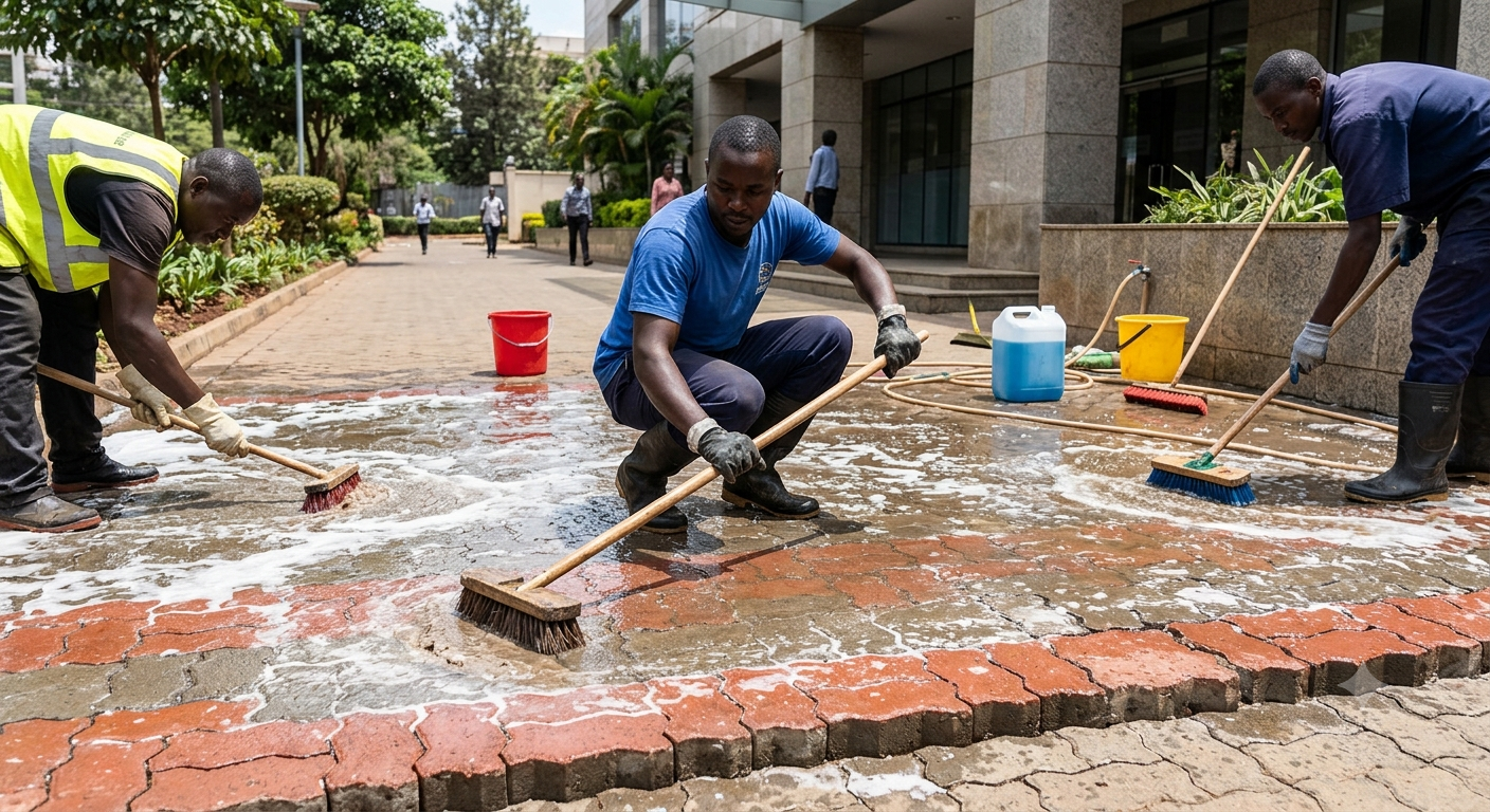 Cabro & Driveway Pressure Washing in Garden Estate | Cleanoza Services Ltd